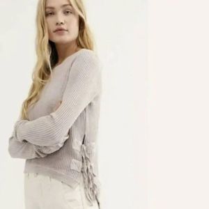 Free People FP One Cropped Interlaken Top in Lilac